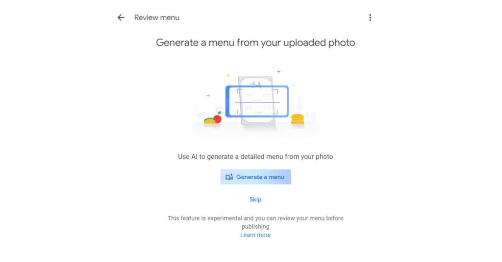AI Menu Tool for Restaurants